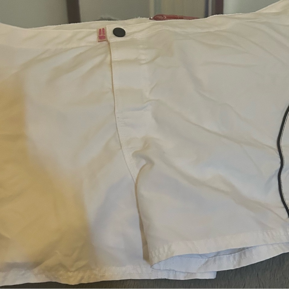 White Flat Front Casual Shorts
